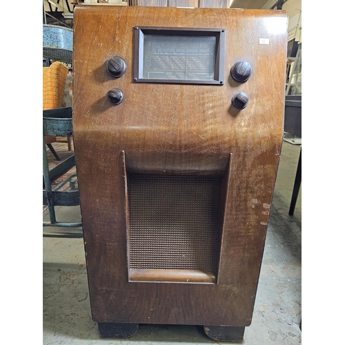 25 - HMV VINTAGE Great condition wooden radio cabinet