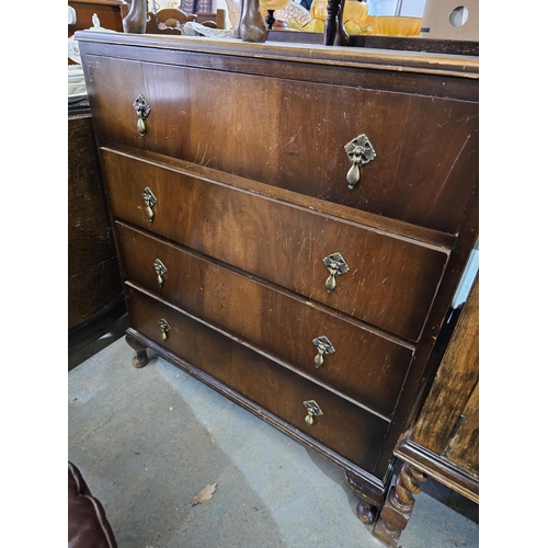 266 - 4 drawer chest of drawers early 20th century.