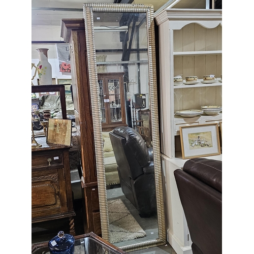 281 - Very large wooden framed mirror 82