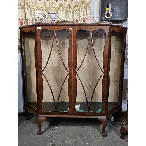 295 - WITH KEY Beautiful art Deco display cabinet  14