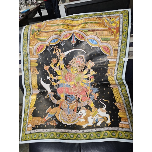 307 - Raghurajpur PattaChitra Large Indian genuine painting on cloth