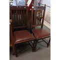 PAIR ANTIQUE wooden dining chairs with turned legs and carved chair ...