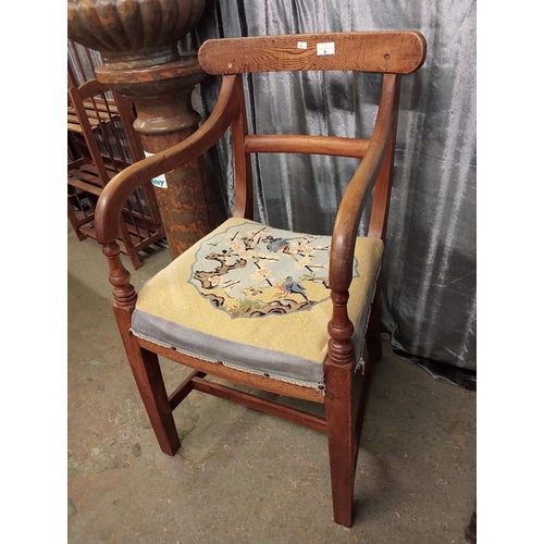 9 - Estate built arm chair wonderful patina
