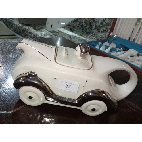 37 - Ceramic car tea pot