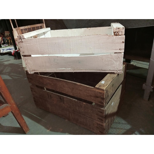 55 - 2 x vintage wooden crates