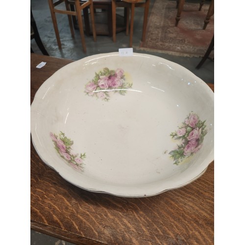 11A - Large Transfer print late victorian wash bowl