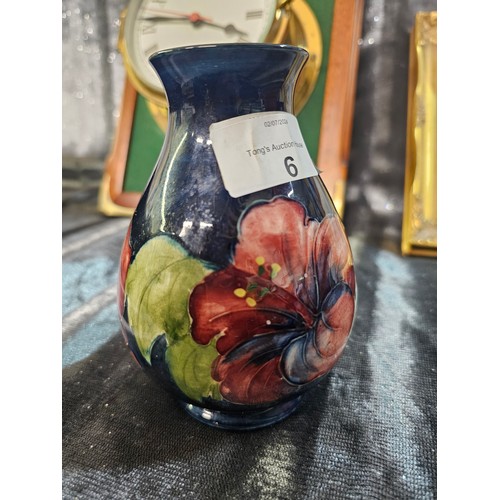 6 - Moorcroft hibiscus vase mint condition
