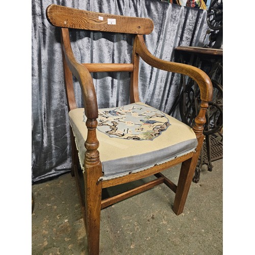 9 - Estate built arm chair wonderful patina