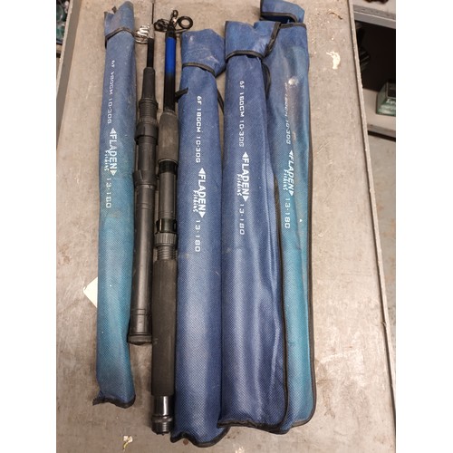 9 - 6 x approx 7ft collapsible fishing rods