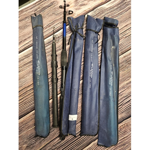 9 - 6 x approx 7ft collapsible fishing rods