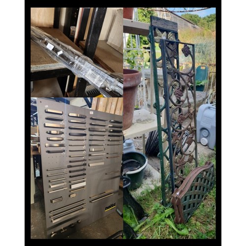 49B - JOB LOT 3 LOTS ;49B, 113,174 AND  METALWORK  FOR BENCHES, METAL BRACKETS,LARGE SHOP DISPLAY BOARD CO... 