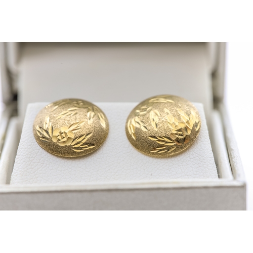 552 - Beautiful 9ct gold large round earrings