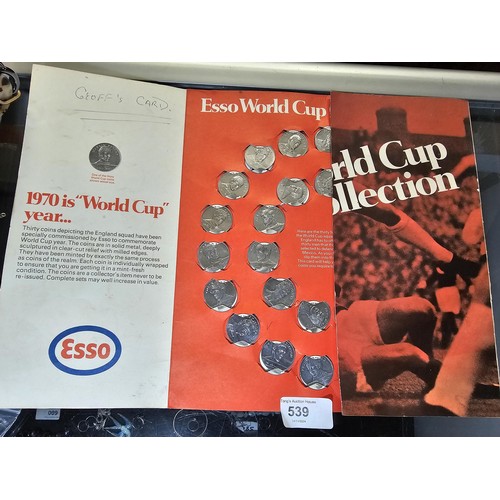 539 - 1970 world cup collection of Esso coins 1 missing