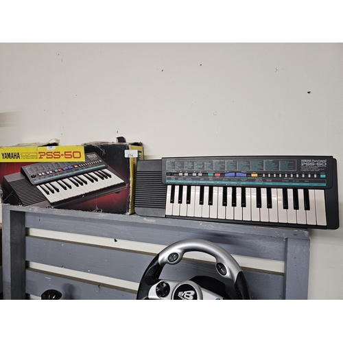 274 - YAMAHA porta sound electronic keyboard in box