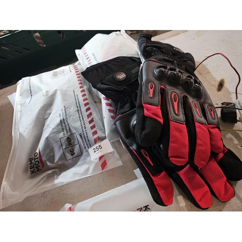 255 - TWO PAIRS MOTORCYCLE GLOVES NEW