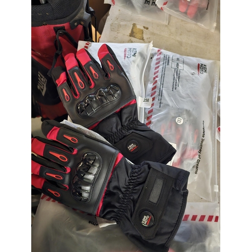 256 - TWO PAIRS OF MOTOR CYCLE GLOVES NEW