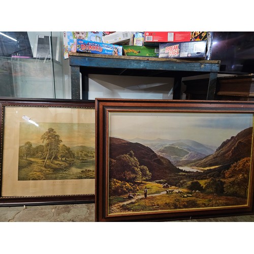 2181 - 2 X  LARGE SCENIC PICTURES WOODEN FRAMES