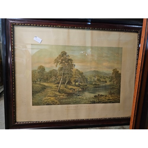 2181 - 2 X  LARGE SCENIC PICTURES WOODEN FRAMES