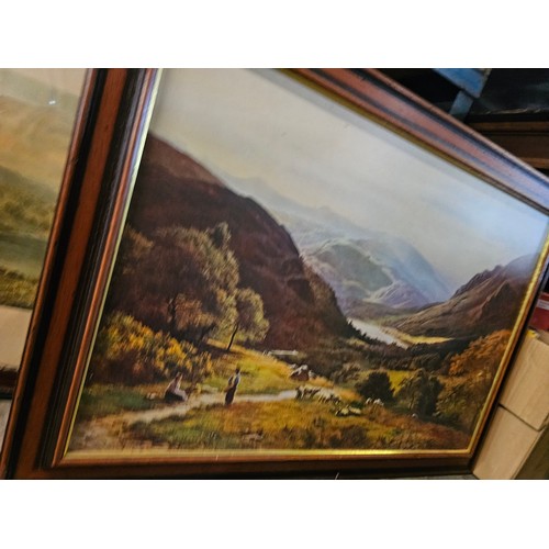 2181 - 2 X  LARGE SCENIC PICTURES WOODEN FRAMES