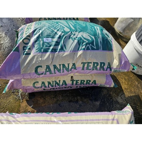 367 - 3 X 50L BAGS OF CANNA TERRA PROFESSIONAL COMPOST