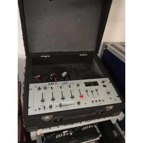 1128 - CITRONIC THREE CHANNEL MIXER MODEL AM7 IN CASE