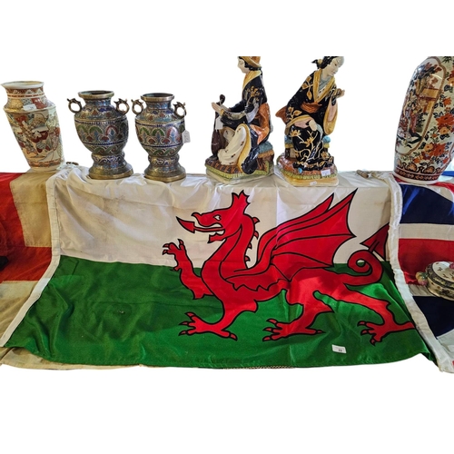 22 - Large material Welsh flag