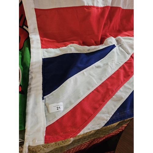 21 - Large vintage material Union Flag