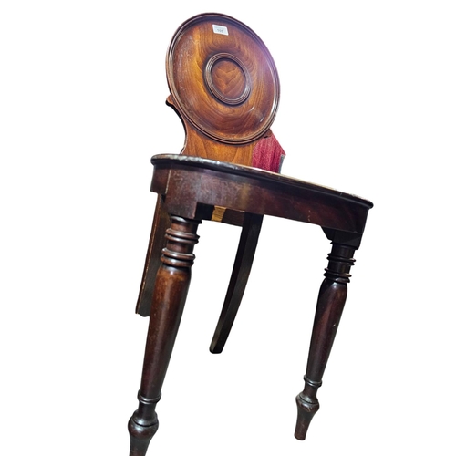 105 - Regency wooden hall chair