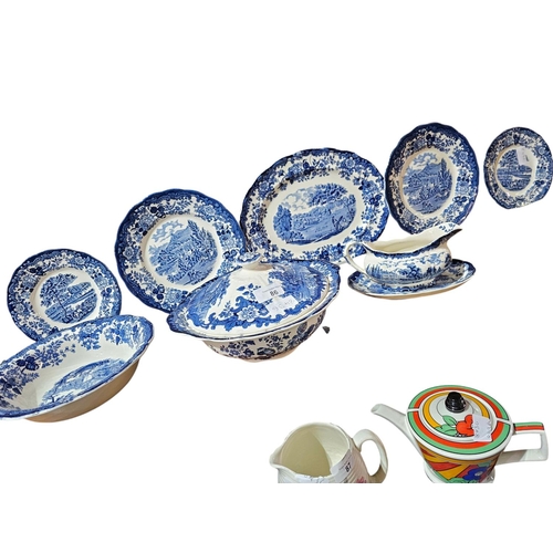 86 - Royal Worcestor Avon Scenes dinner ware to include plates and covered serving dish