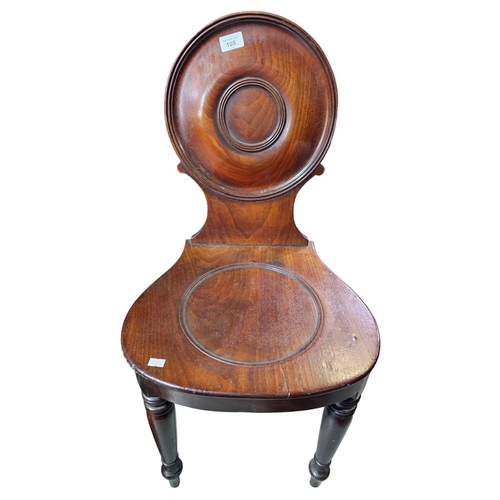 105 - Regency wooden hall chair