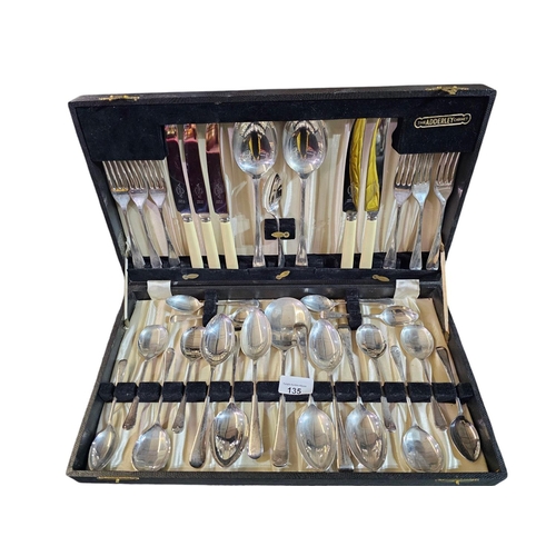 135 - Canteen of cutlery marked The Adderley Cabinet