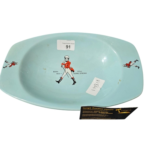 91 - Wade Regency Johnnie Walker oval dish