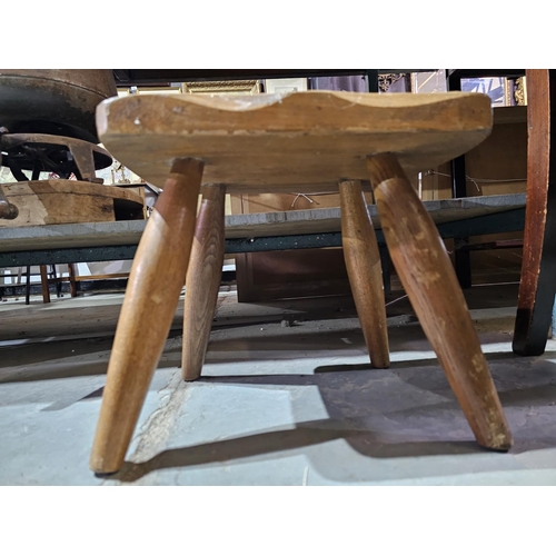 104 - Antique rustic wooden stool