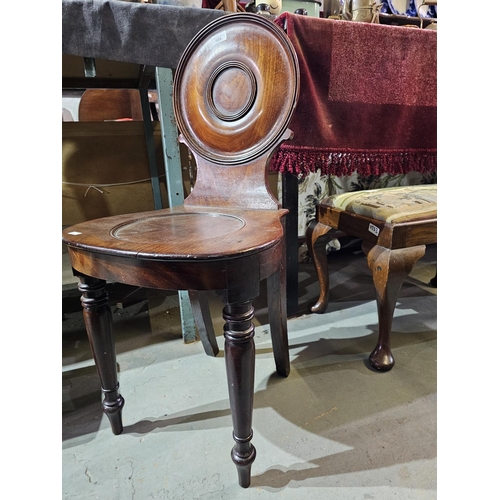 105 - Regency wooden hall chair