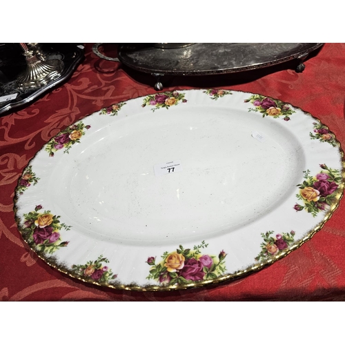 77 - Royal Albert Old Country Roses serving platter