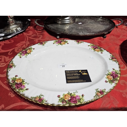 77 - Royal Albert Old Country Roses serving platter