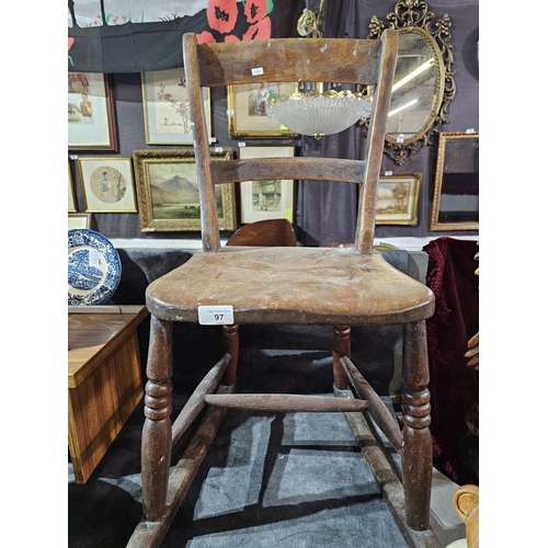 97 - Small Antique wooden rocking chair