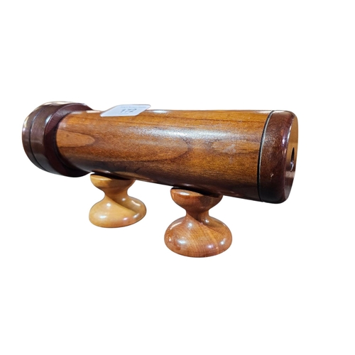 172 - Polished wood kaleidoscope on stand