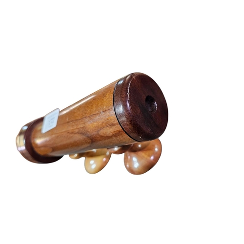 172 - Polished wood kaleidoscope on stand