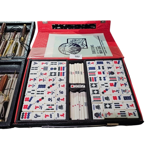 182 - Boxed mahjong games kit