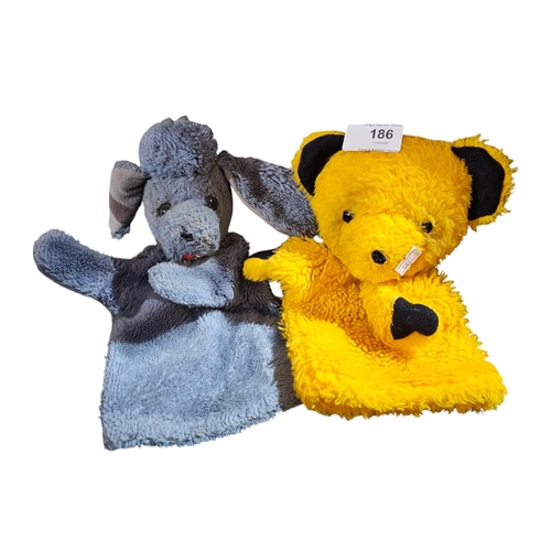 186 - Vintage Sooty and Sweep hand puppets