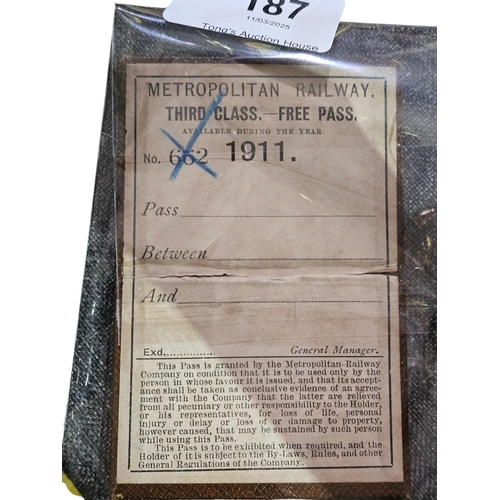 187 - 1911 metropolitan railway pass