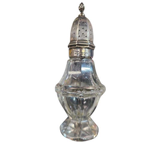 214 - Chester Silver glass pepper pot