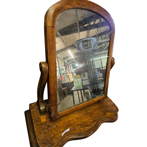 267 - Small Victorian mahogany table top swivel mirror