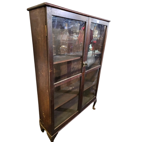 269 - Edwardian glass fronted display unit 36 inches x 53 inches