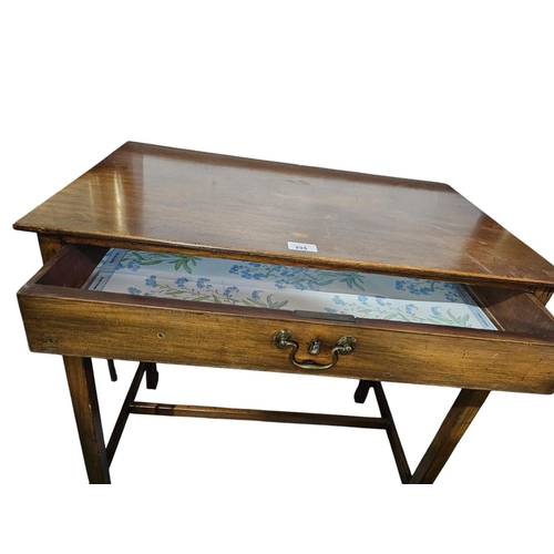 295 - Late Victorian hall table with H stretcher