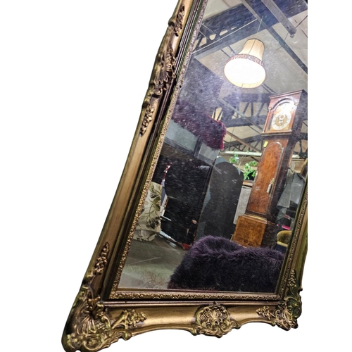 308 - Ornate Wall Mirror,  gold coloured frame