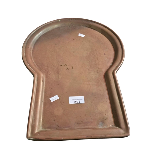 327 - Arts and crafts copper tray