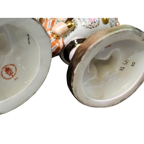 340 - Two Royal Crown Derby models of Mansion House Dwarfs, 16cm