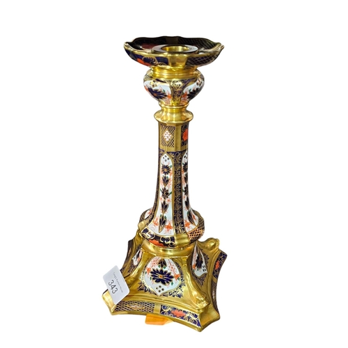 343 - Royal Crown Derby Old Imari Tall Candlestick pattern 1128